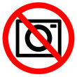 No taking pictures sign