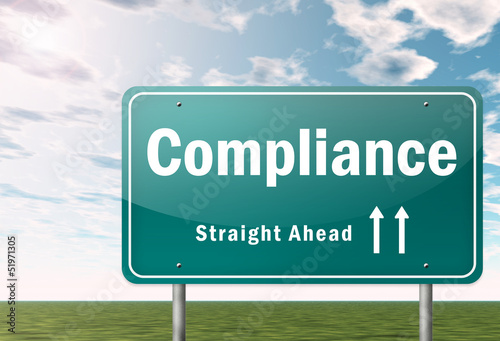 Illustration: Highway Signpost "Compliance" Highway Signpost "Compliance"