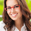 Young smiling cheerful businesswoman