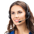Foto: Support phone operator in headset, isolated Support phone operator in headset, isolated