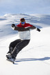 Snowboarder in action