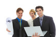 happy young attractive business team