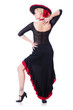 Dancer dancing dances isolated on white