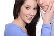 Photo: Woman caressing a man's face Woman caressing a man's face