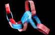 A  beautiful interlocking chain made of paper, a child art