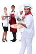 Photo: Italian pizza chef and restaurant staff Italian pizza chef and restaurant staff