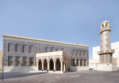 Photo: A beautiful ornamented mosque in Katara village, Qatar A beautiful ornamented mosque in Katara village, Qatar