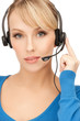 Photo: friendly female helpline operator friendly female helpline operator