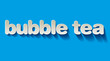 Vektor: Bubble Tea Schild Papier blau Bubble Tea Schild Papier blau