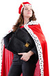 Woman queen in funny concept