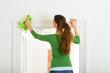 Woman at the spring cleaning
