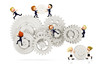 3D kids working as a team