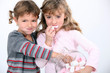 Foto: Girls eating marshmallows Girls eating marshmallows
