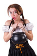 German girl in traditional festival clothing