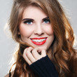Photo: Beautiful smiling girl with braces Beautiful smiling girl with braces