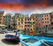 Foto: Cinque Terre, Italy. Wonderful classic view of Boats with Colour Cinque Terre, Italy. Wonderful classic view of Boats with Colour