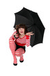 Eccentric woman with umbrella