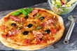 Pizza and salad