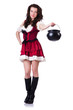 German girl in traditional festival clothing