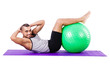 Man With Swiss Ball Doing Exer...