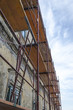 Scaffold on old house