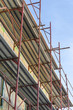 Scaffold on old house
