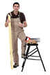 Foto: Carpenter with wood Carpenter with wood