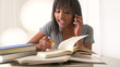 Black college student calling friend for help