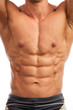 Photo: Torso of bodybuilder over white Torso of bodybuilder over white