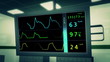 High Tech Operation Room Hospital Interior EKG ECG monitor