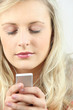 Photo: Woman relaxing listening to music Woman relaxing listening to music