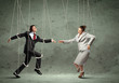 Puppet businesspeople
