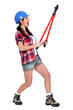 Photo: sexy craftswoman holding huge pliers sexy craftswoman holding huge pliers