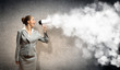 Photo: businesswoman with megaphone businesswoman with megaphone