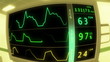 High Tech Operation Room Hospital Interior EKG ECG monitor