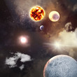 Image of planets in space