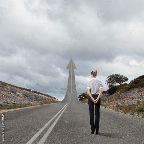 Photo: Concept of the road to success Concept of the road to success
