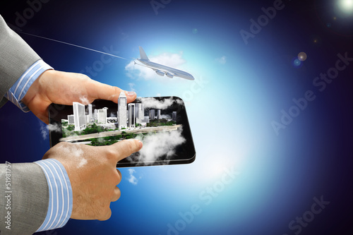 Photo: Image of hands touching pad Image of hands touching pad