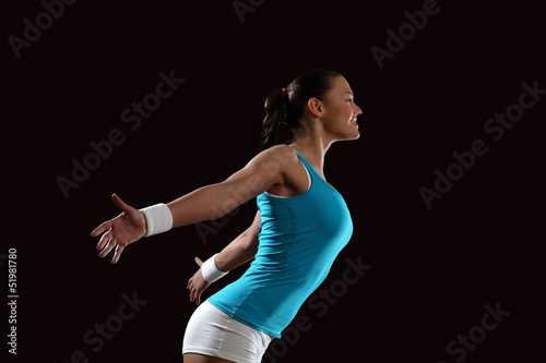 Photo: Fitness woman smiling Fitness woman smiling