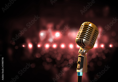 Photo: audio microphone retro style audio microphone retro style