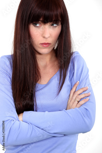 Photo: woman looking sad and angry woman looking sad and angry