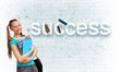 Happy student with books