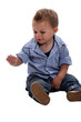 Foto: Little boy looking at his hand Little boy looking at his hand