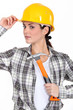 Attractive DIY enthusiast