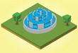 isometric fountain