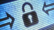 lock icon on screen. Looping.