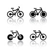Set of transport icons - bikes