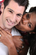 Couple showing affection
