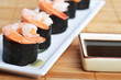 fresh sushi rolls