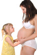 girl with  pregnant mother